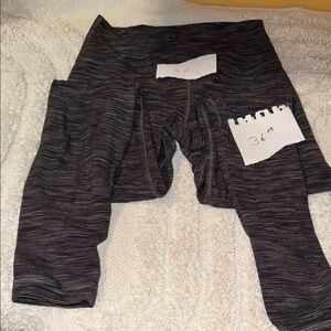 Lululemon Athletica Black and Gray Leggings